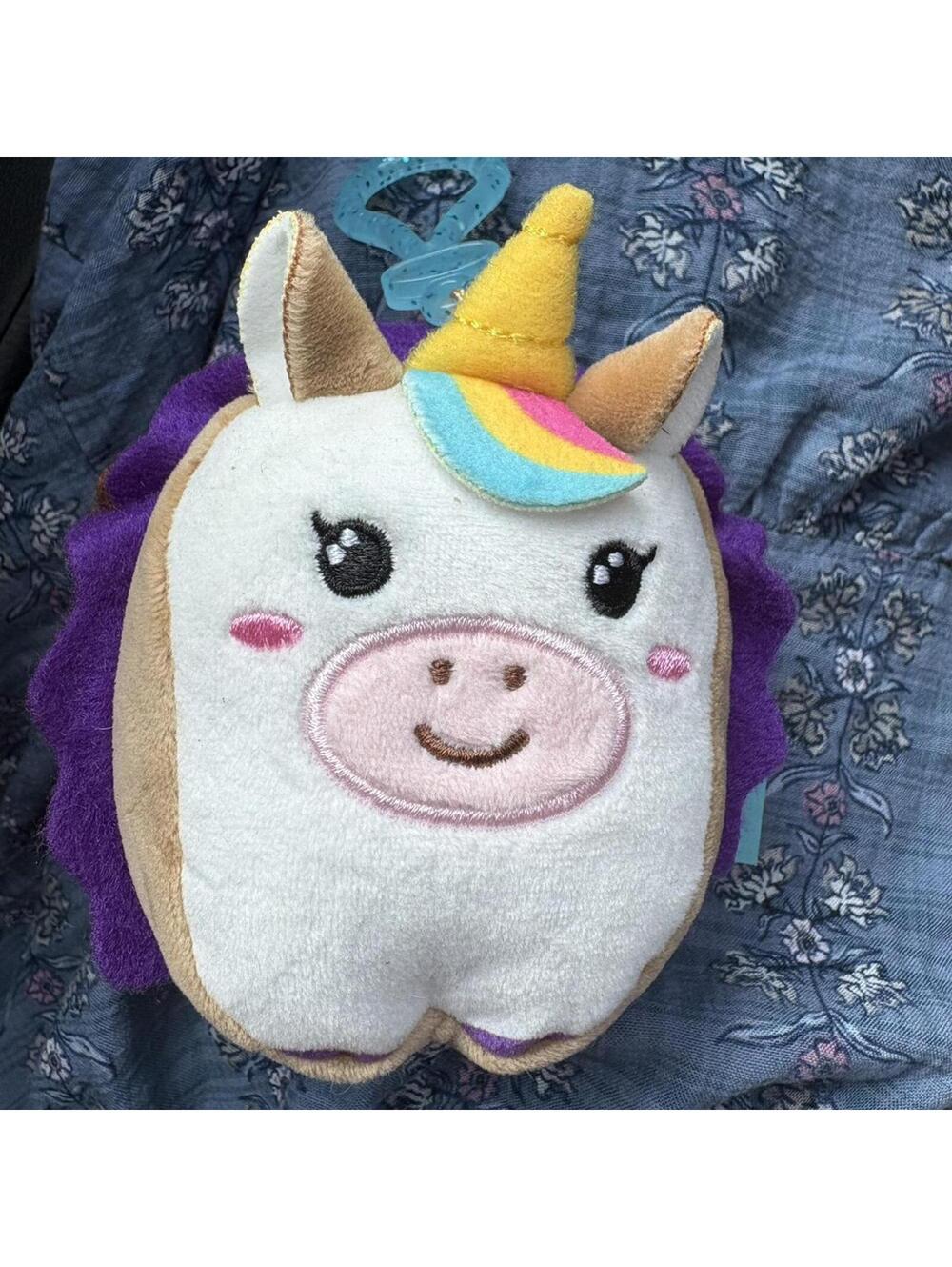 Unicorn peanut butter and jelly sandwich plushie bag charm